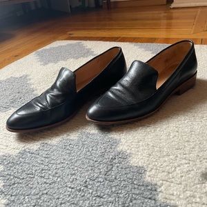 Black Leather Madewell Frances Loafers - women’s size 10